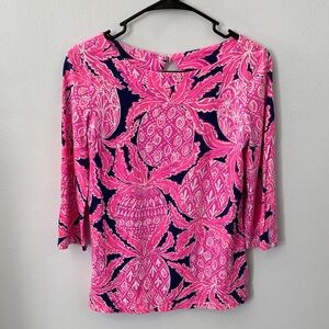 Lilly Pulitzer Pink Pineapple Top